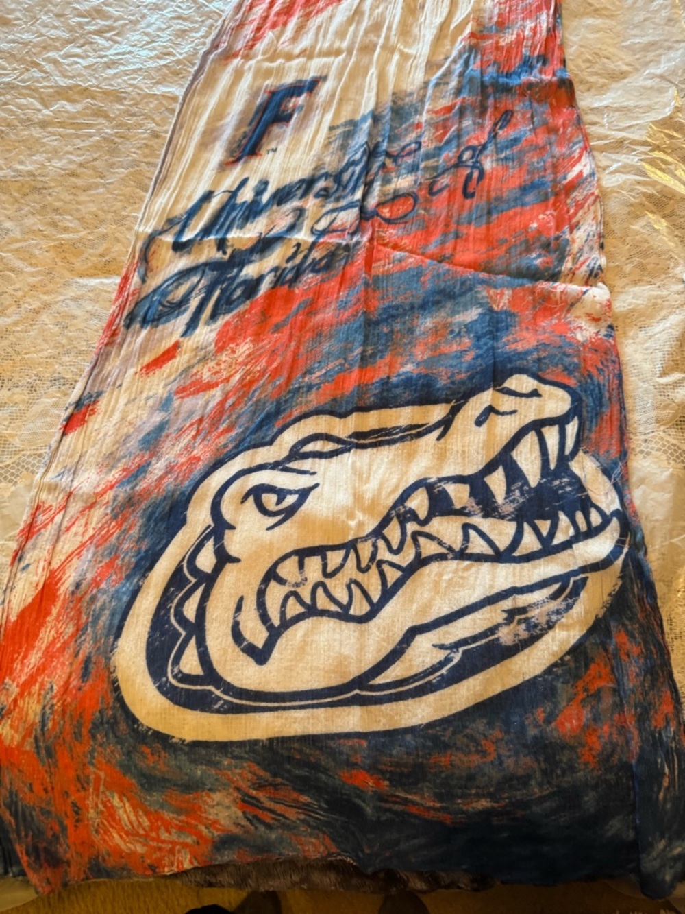 University Florida Gators Graphic Scarf in Orange and Blue